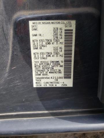 Photo 10 from auction – 2010 NISSAN FRONTIER C with VIN 1N6AD0EV0AC421100