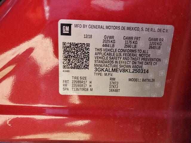 Photo 10 from auction – 2019 GMC TERRAIN SL with VIN 3GKALMEV8KL250314