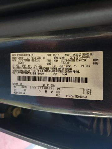 Photo 10 from auction – 2018 FORD F250 SUPER with VIN 1FT7W2BT3JEB15020