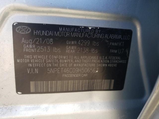 Photo 10 from auction – 2009 HYUNDAI SONATA GLS with VIN 5NPET46C09H506563