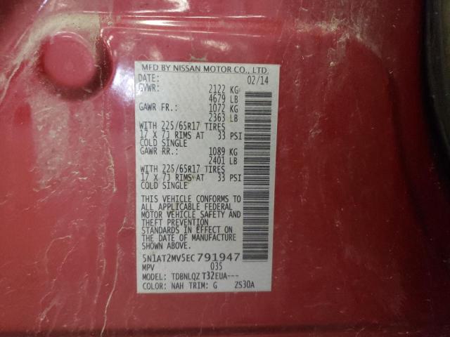 Photo 10 from auction – 2014 NISSAN ROGUE S with VIN 5N1AT2MV5EC791947