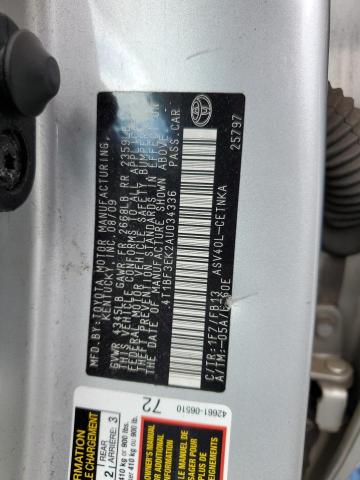 Photo 10 from auction – 2010 TOYOTA CAMRY BASE with VIN 4T1BF3EK2AU034336