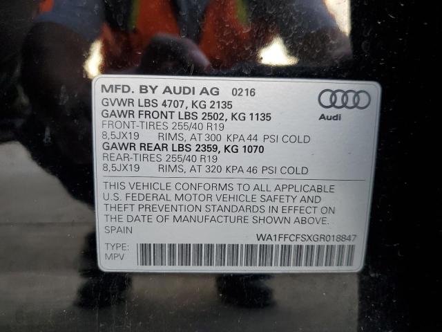 Photo 10 from auction – 2016 AUDI Q3 PRESTIG with VIN WA1FFCFSXGR018847