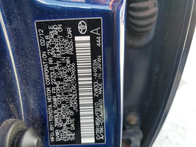 Photo 10 from auction – 2012 TOYOTA PRIUS with VIN JTDKN3DU9C1509656