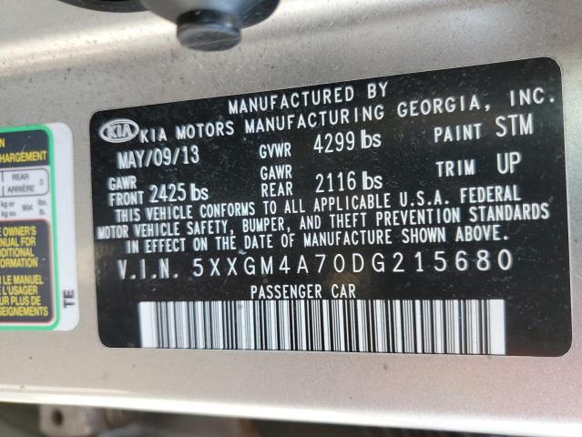 Photo 10 from auction – 2013 KIA OPTIMA LX with VIN 5XXGM4A70DG215680