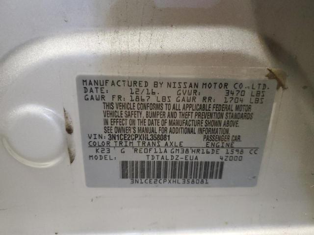 Photo 10 from auction – 2017 NISSAN VERSA NOTE with VIN 3N1CE2CPXHL358081