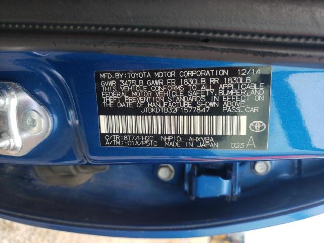 Photo 10 from auction – 2015 TOYOTA PRIUS C with VIN JTDKDTB32F1577847