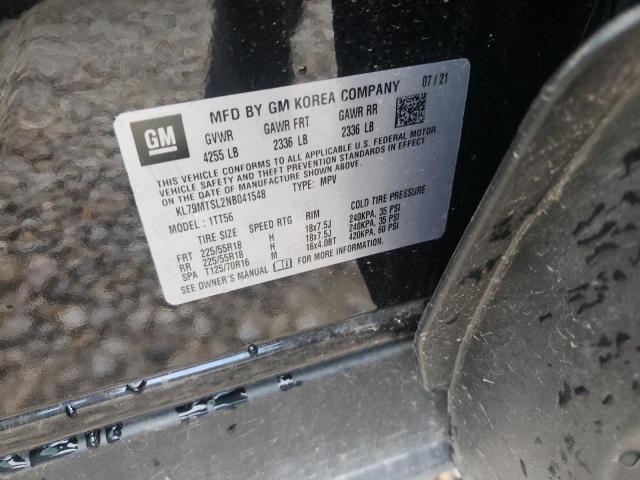 Photo 10 from auction – 2022 CHEVROLET TRAILBLAZE with VIN KL79MTSL2NB041548