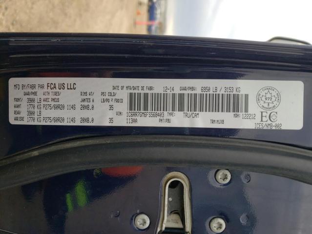 Photo 10 from auction – 2015 RAM 1500 SLT with VIN 1C6RR7GM6FS568403
