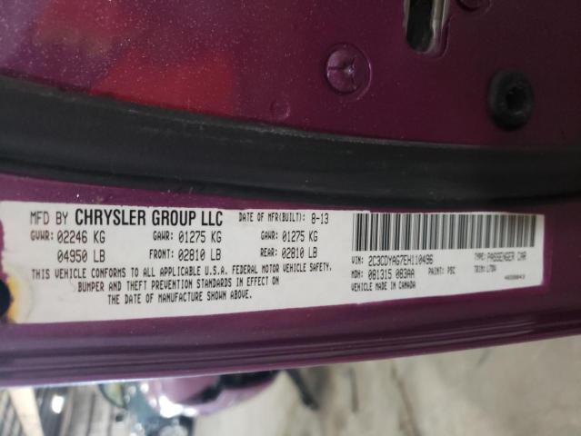 Photo 10 from auction – 2014 DODGE CHALLENGER with VIN 2C3CDYAG7EH110496