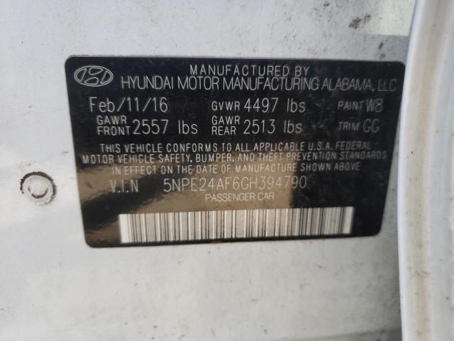 Photo 10 from auction – 2016 HYUNDAI SONATA SE with VIN 5NPE24AF6GH394790