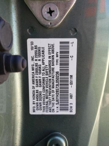 صورة رقم 10 من المزاد - 2003 HONDA ELEMENT EX مع VIN 5J6YH28573L050236