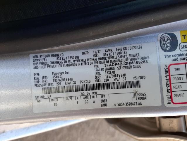 Photo 10 from auction – 2017 FORD FIESTA SE with VIN 3FADP4BJ2HM168263