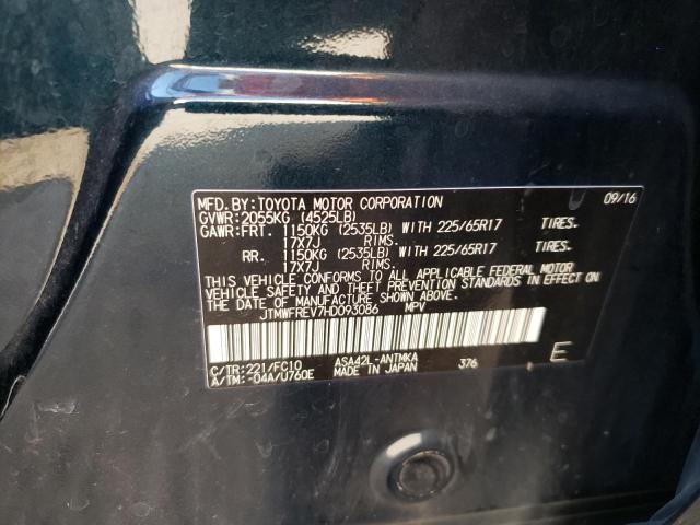 Photo 10 from auction – 2017 TOYOTA RAV4 XLE with VIN JTMWFREV7HD093086