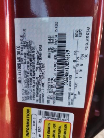 Photo 10 from auction – 2013 FORD FUSION SE with VIN 3FA6P0HR1DR226679
