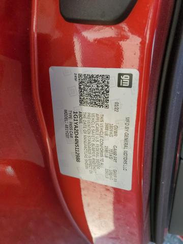 Photo 10 from auction – 2022 CHEVROLET CORVETTE S with VIN 1G1YA2D44N5112988
