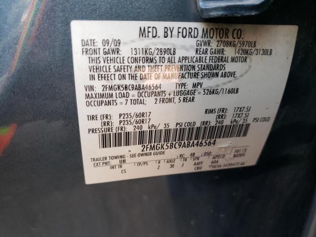 Photo 10 from auction – 2010 FORD FLEX SE with VIN 2FMGK5BC9ABA46564