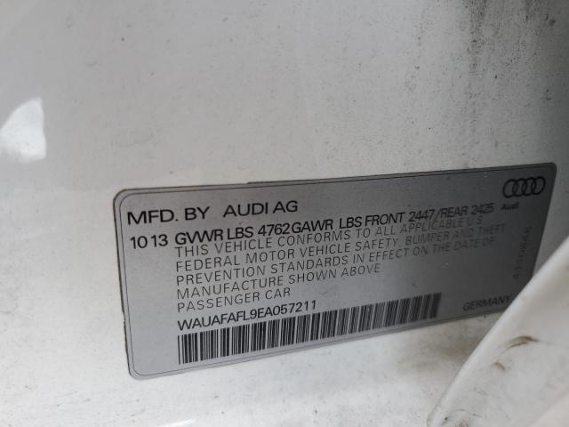 Photo 10 from auction – 2014 AUDI A4 PREMIUM with VIN WAUAFAFL9EA057211