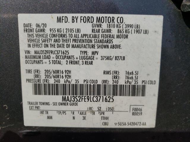 Photo 10 from auction – 2020 FORD ECOSPORT with VIN MAJ3S2FE9LC371625