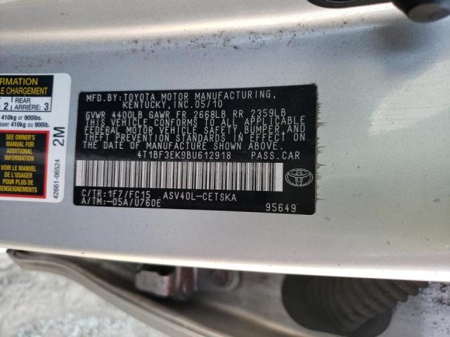 Zdjęcie 10 z aukcji – 2011 TOYOTA CAMRY BASE z VIN 4T1BF3EK9BU612918
