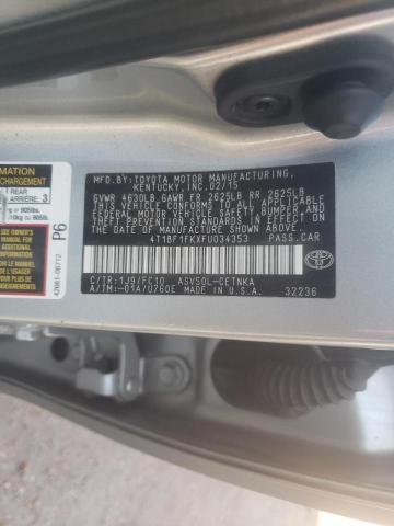 Photo 10 from auction – 2015 TOYOTA CAMRY LE with VIN 4T1BF1FKXFU034353