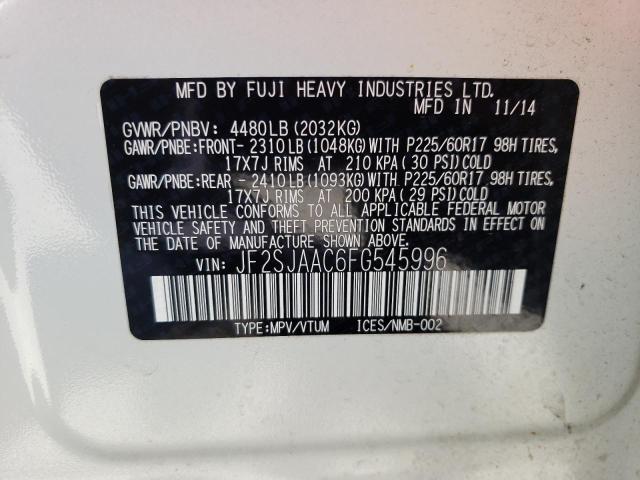 Photo 10 from auction – 2015 SUBARU FORESTER 2 with VIN JF2SJAAC6FG545996