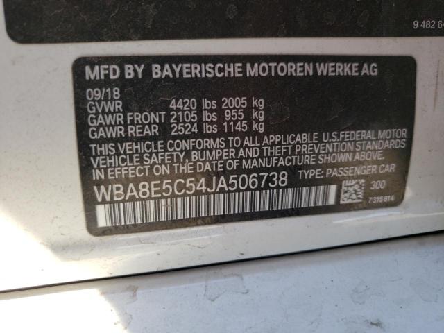 Photo 10 from auction – 2018 BMW 328 D with VIN WBA8E5C54JA506738