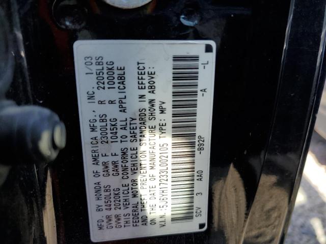 Photo 10 from auction – 2003 HONDA ELEMENT DX with VIN 5J6YH17233L002105