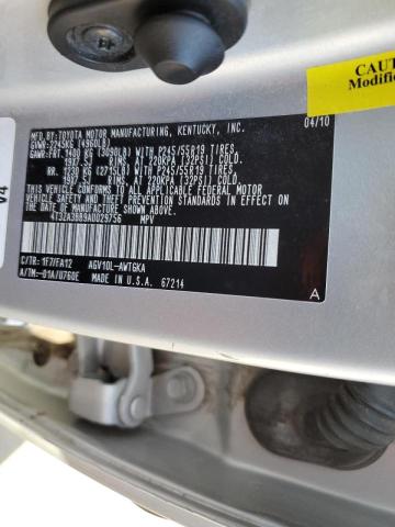 Photo 10 from auction – 2010 TOYOTA VENZA with VIN 4T3ZA3BB9AU029756