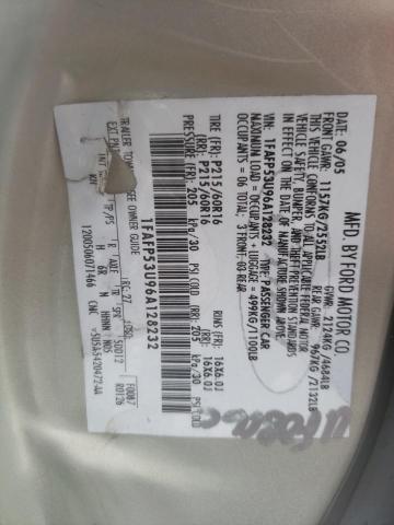 Photo 10 from auction – 2006 FORD TAURUS SE with VIN 1FAFP53U96A128232