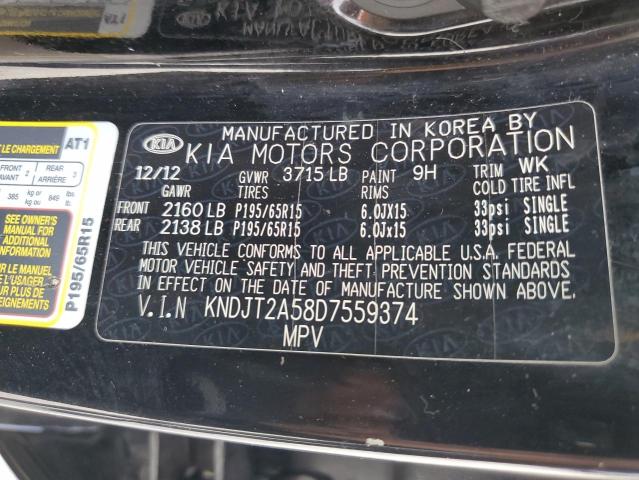 Photo 10 from auction – 2013 KIA SOUL with VIN KNDJT2A58D7559374