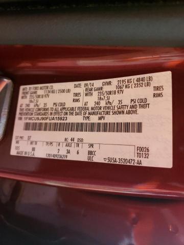 Photo 10 from auction – 2015 FORD ESCAPE TIT with VIN 1FMCU9J90FUA15923