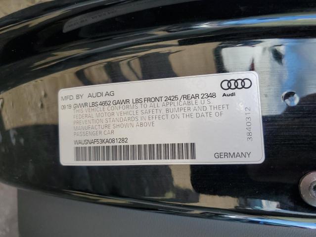 Photo 10 from auction – 2019 AUDI A5 PREMIUM with VIN WAUSNAF53KA081282