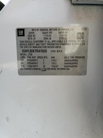 Photo 10 from auction – 2015 CHEVROLET EQUINOX LS with VIN 2GNFLEEK7F6416935
