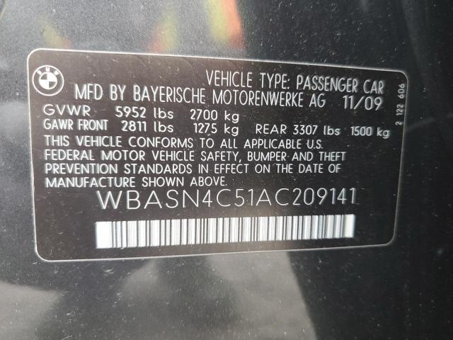 Photo 10 from auction – 2010 BMW 550 GT with VIN WBASN4C51AC209141