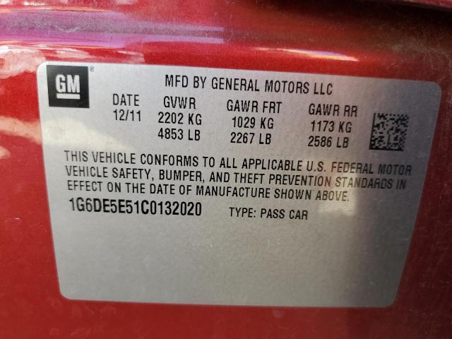 Photo 10 from auction – 2012 CADILLAC CTS LUXURY with VIN 1G6DE5E51C0132020