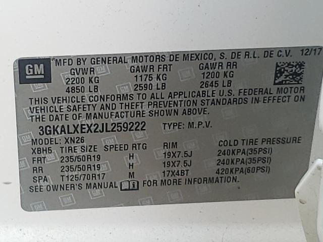 Photo 10 from auction – 2018 GMC TERRAIN DE with VIN 3GKALXEX2JL259222