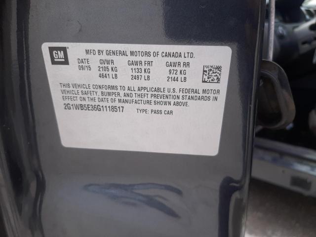 Photo 10 from auction – 2016 CHEVROLET IMPALA LIM with VIN 2G1WB5E36G1118517