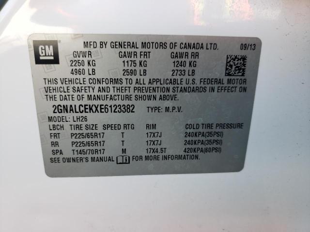 Photo 10 from auction – 2014 CHEVROLET EQUINOX LT with VIN 2GNALCEKXE6123382