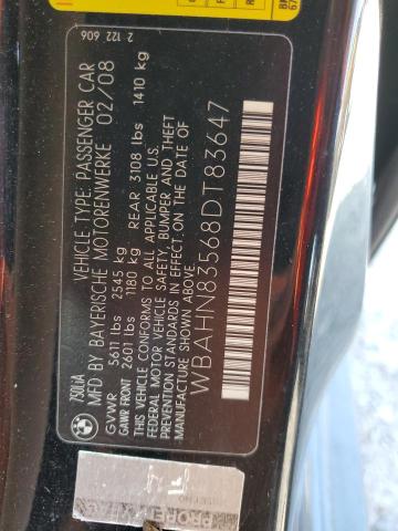 Photo 10 from auction – 2008 BMW 750 LI with VIN WBAHN83568DT83647