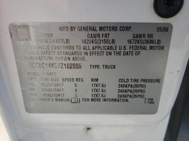 Photo 10 from auction – 2007 CHEVROLET SILVERADO with VIN 1GCEC14X57Z102006