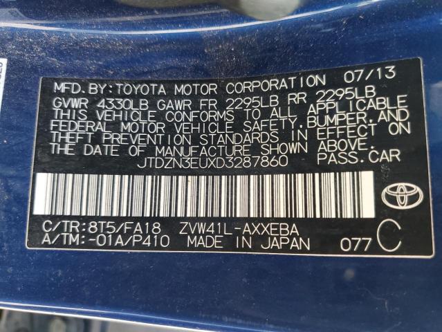 Photo 10 from auction – 2013 TOYOTA PRIUS V with VIN JTDZN3EUXD3287860