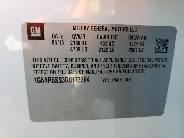Photo 10 from auction – 2016 CADILLAC CTS LUXURY with VIN 1G6AR5SS3G0173384