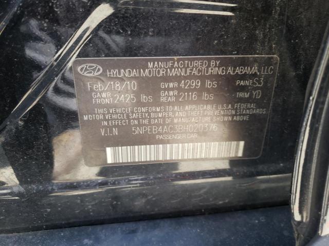 Photo 10 from auction – 2011 HYUNDAI SONATA GLS with VIN 5NPEB4AC3BH020376