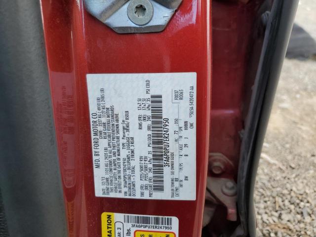 Photo 10 from auction – 2014 FORD FUSION SE with VIN 3FA6P0PU7ER247950