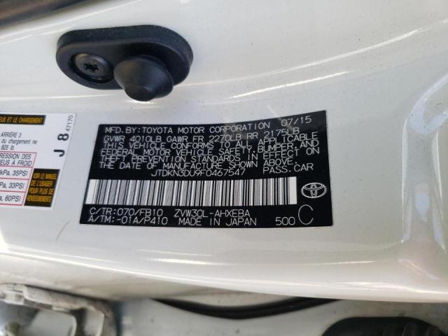 Photo 10 from auction – 2015 TOYOTA PRIUS with VIN JTDKN3DU9F0467547