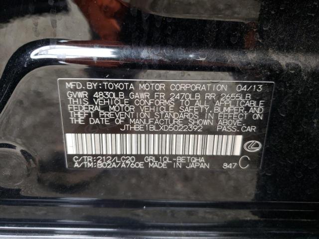 Photo 10 from auction – 2013 LEXUS GS 350 with VIN JTHBE1BLXD5022392