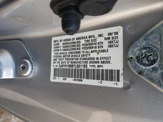 Photo 10 from auction – 2007 HONDA ELEMENT SC with VIN 5J6YH18987L001193