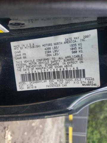 Photo 10 from auction – 2008 MITSUBISHI ECLIPSE SP with VIN 4A3AL25F78E005146