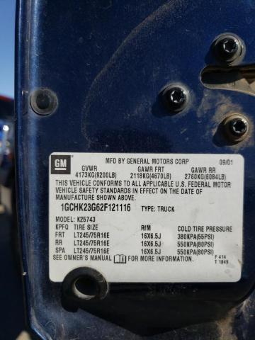 Photo 10 from auction – 2002 CHEVROLET SILVERADO with VIN 1GCHK23G62F121116